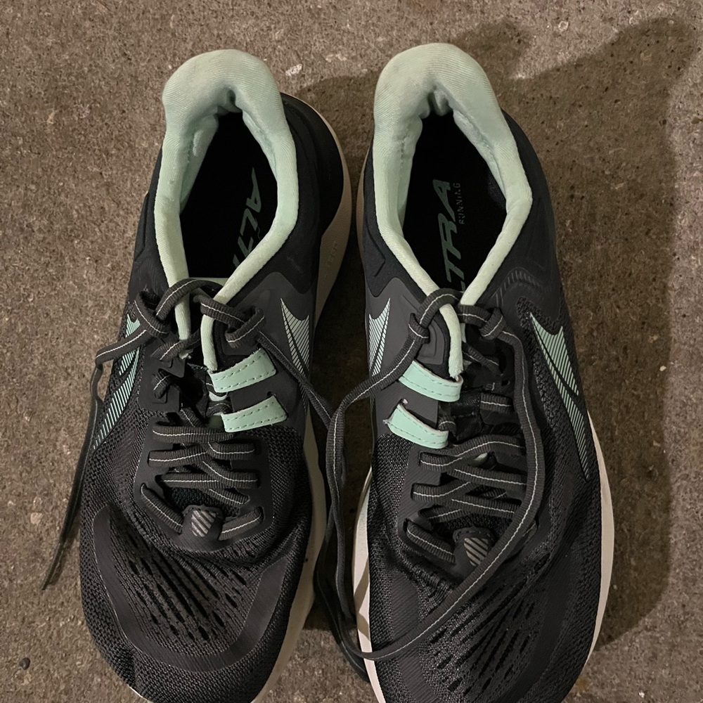 Altra Women's Black and Teal Athletic Shoes - road running